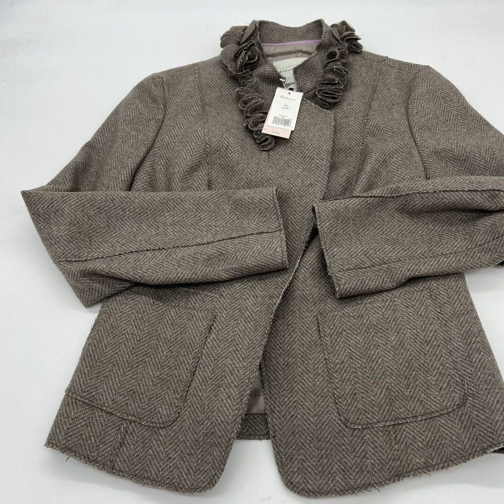 $198 Banana Republic Italian Fabric Women's Wool Blend Jacket Size 2P Snap Nwt
